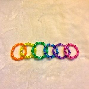 Friendship Bracelet Set – Rainbow beaded Bracelets (6‑Pack, One Size)